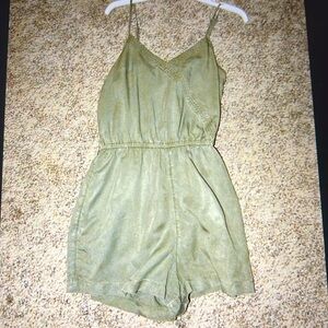 Junior/Women Size Medium -Green Romper by Abercrombie and Fitch